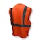 Radians Radians  SV2Z Economy Class 2 Mesh Safety Vest W/ Zipper, Hi-Vis Orange, 2XL, PK12 SV2ZOM2X - alternate 2